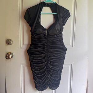 Taboo Black Bodycon Halter Dress for Cocktail